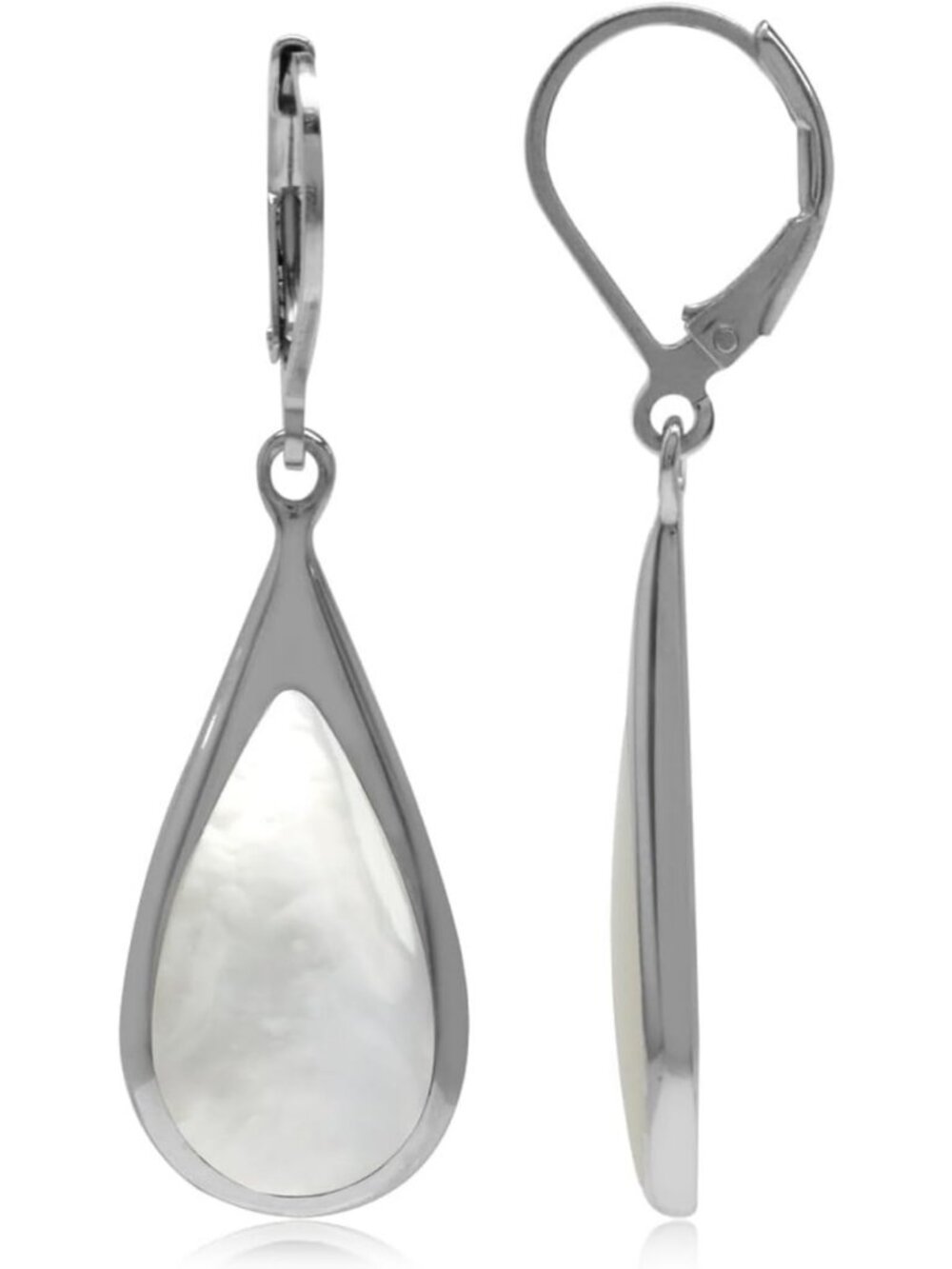 Elegant White Gold Plated 925 Sterling Silver Drop Dangle Earrings for Women